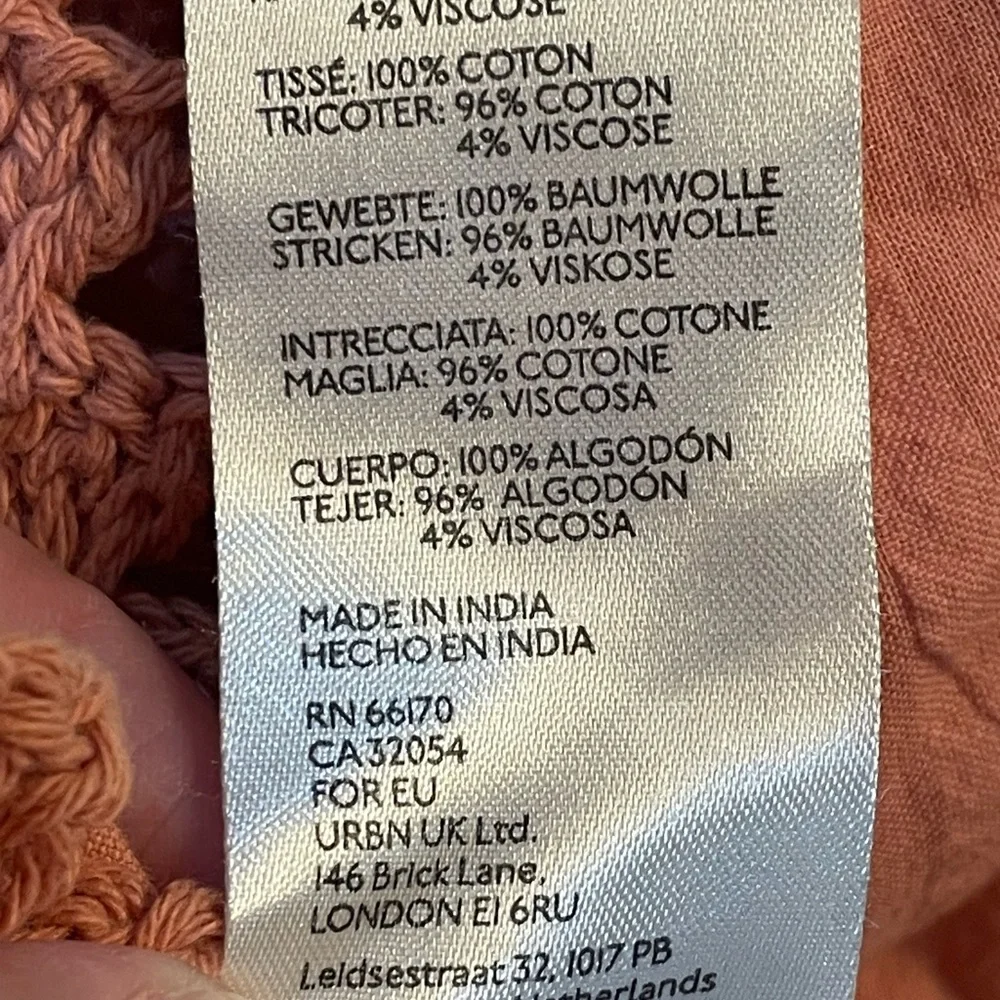 Free People Megan Crochet Top in Coral Sand